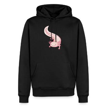 Axolotl - Sweat à capuche Premium bio Homme - noir - Devant - Nico (187cm)