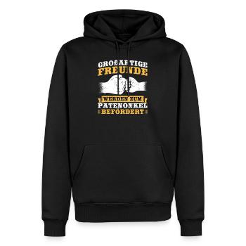 Großartige Freunde Patenonkel Onkel Taufe Pate - Männer Premium Bio Hoodie - Schwarz - Vorne - Nico (187cm)