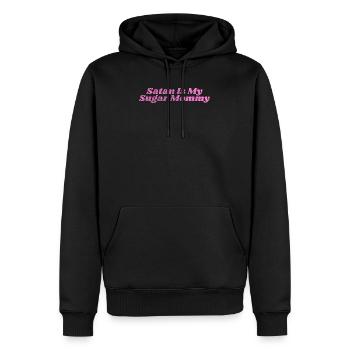 Satan Is My Sugar Mommy I Toyboy Babyboy BDSM Sub - Männer Premium Bio Hoodie - Schwarz - Vorne - Nico (187cm)