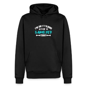 Samoyed Samojede - Männer Premium Bio Hoodie - Schwarz - Vorne - Nico (187cm)