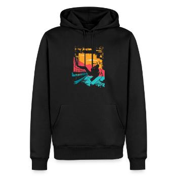 Diving - Men’s Premium Organic Hoodie - black - Front - Nico (187cm)