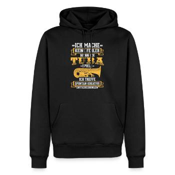 Keine Fehler Tuba Tubist Tubaspieler Blaskapelle - Männer Premium Bio Hoodie - Schwarz - Vorne - Nico (187cm)