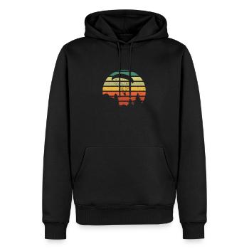 Parapente Parapente Parapente Retro - Sweat à capuche Premium bio Homme - noir - Devant - Nico (187cm)
