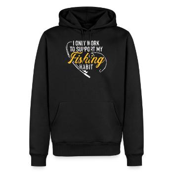 fishing - Men’s Premium Organic Hoodie - black - Front - Nico (187cm)