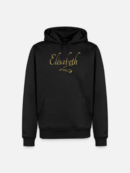 First name of Elisabeth - Men’s Premium Organic Hoodie - black
