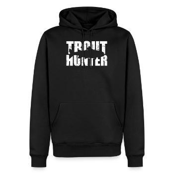 Forelle - Männer Premium Bio Hoodie - Schwarz - Vorne - Nico (187cm)