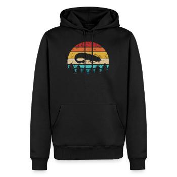 Wels - Sweat à capuche Premium bio Homme - noir - Devant - Nico (187cm)