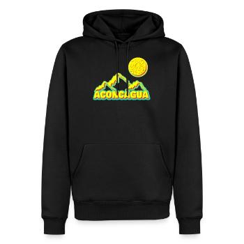 Aconcagua - Sweat à capuche Premium bio Homme - noir - Devant - Nico (187cm)
