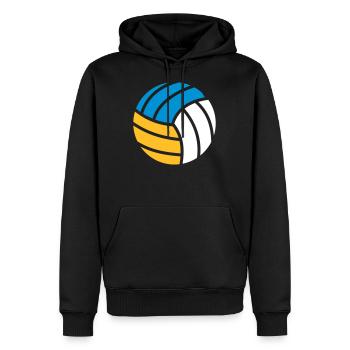 Beachvolleyball - Männer Premium Bio Hoodie - Schwarz - Vorne - Nico (187cm)