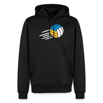 Beachvolleyball - Männer Premium Bio Hoodie - Schwarz - Vorne - Nico (187cm)