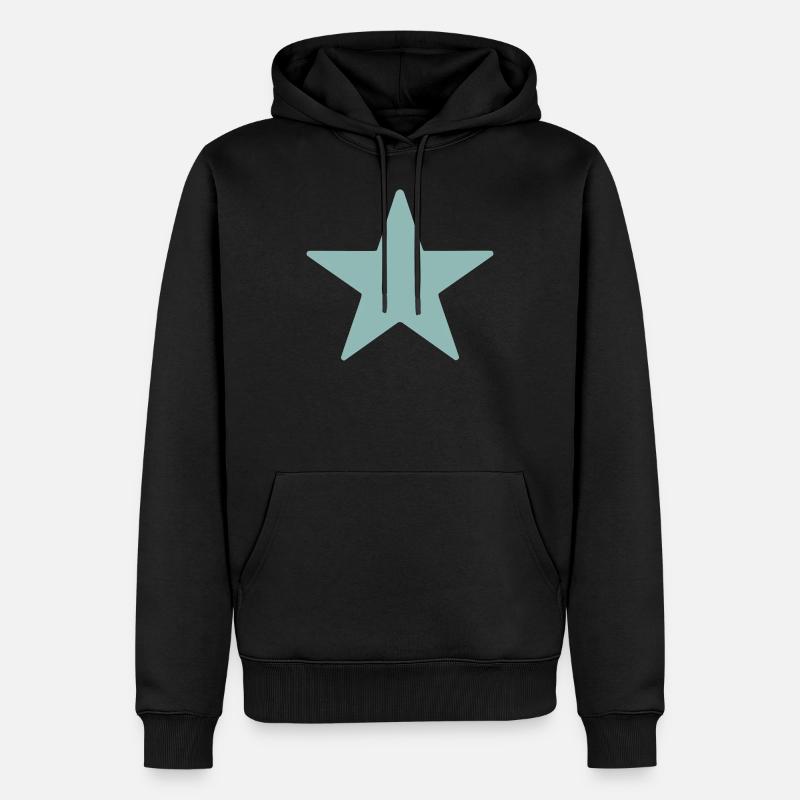 Étoile de cinq points - Sweat à capuche Premium bio Homme - noir