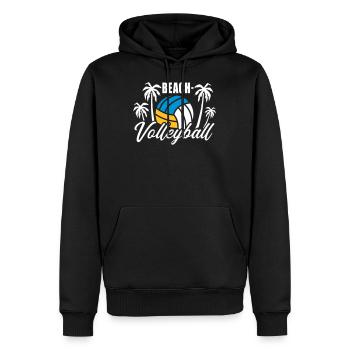 Beachvolleyball - Männer Premium Bio Hoodie - Schwarz - Vorne - Nico (187cm)