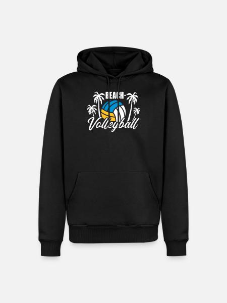 Beach-volley - Sweat à capuche Premium bio Homme - noir