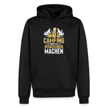 Camping Je pourrais faire des caravanes mon métier principal - Sweat à capuche Premium bio Homme - noir - Devant - Nico (187cm)