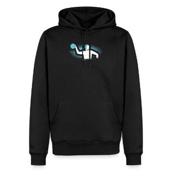 Water polo - Sweat à capuche Premium bio Homme - noir - Devant - Nico (187cm)