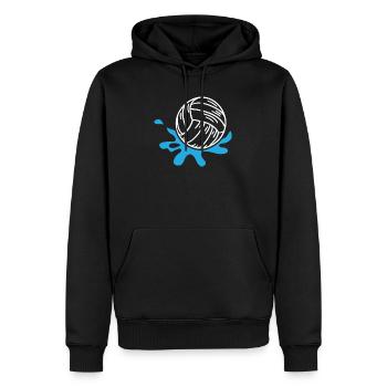 Water polo - Sweat à capuche Premium bio Homme - noir - Devant - Nico (187cm)