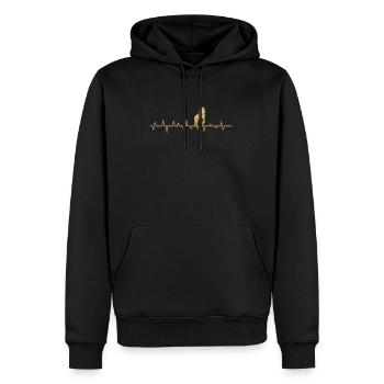 Löwe Geschenk Löwen Afrika Südafrika Herzschlag - Männer Premium Bio Hoodie - Schwarz - Vorne - Nico (187cm)