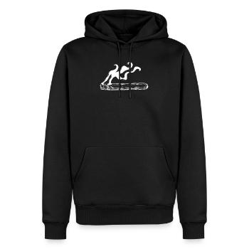 cigare - Sweat à capuche Premium bio Homme - noir - Devant - Nico (187cm)