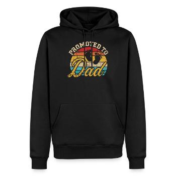 Papa - Männer Premium Bio Hoodie - Schwarz - Vorne - Nico (187cm)