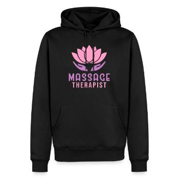 MASSAGE THERAPIST Massage therapist - Männer Premium Bio Hoodie - Schwarz - Vorne - Nico (187cm)