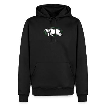 Garten - Männer Premium Bio Hoodie - Schwarz - Vorne - Nico (187cm)