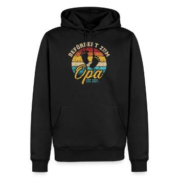 Opa 2021 - Männer Premium Bio Hoodie - Schwarz - Vorne - Nico (187cm)