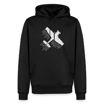 Flugzeug-Pilot Phonetisches Alphabet Geschenk - Männer Premium Bio Hoodie - Schwarz - Vorne - Nico (187cm)