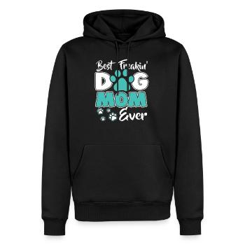Chien maman - Chien maman - Freakin Dog Mom - Sweat à capuche Premium bio Homme - noir - Devant - Nico (187cm)
