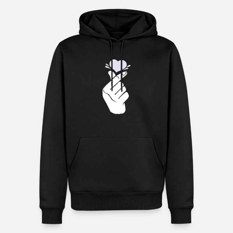 Kpop - Sweat à capuche Premium bio Homme - noir