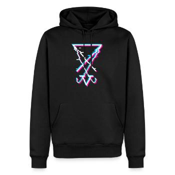 Sigil of Lucifer Aesthetic Goth Satanist Geschenk - Männer Premium Bio Hoodie - Schwarz - Vorne - Nico (187cm)