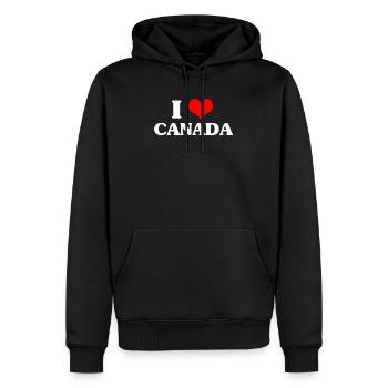 I Love Canada Meme Anal Sex BDSM Daddy Geschenk - Männer Premium Bio Hoodie - Schwarz - Vorne - Nico (187cm)
