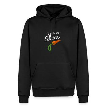 Ostern Osterhase Frohe Ostern - Männer Premium Bio Hoodie - Schwarz - Vorne - Nico (187cm)