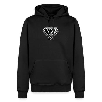 Diamant diamant - Sweat à capuche Premium bio Homme - noir - Devant - Nico (187cm)