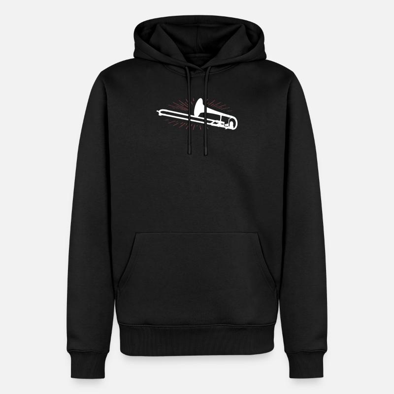 trombone - Sweat à capuche Premium bio Homme - noir