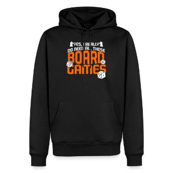Ja Ich Brauche All Diese Brettspiele Brettspiel - Männer Premium Bio Hoodie - Schwarz - Vorne - Nico (187cm)