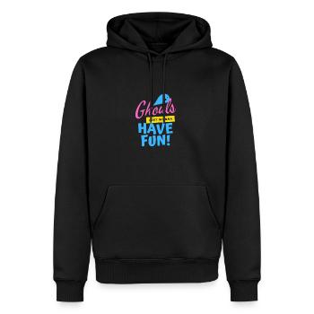 Les goules veulent juste s'amuser! - Sweat à capuche Premium bio Homme - noir - Devant - Nico (187cm)