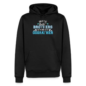 Patenonkel - Männer Premium Bio Hoodie - Schwarz - Vorne - Nico (187cm)