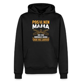 Posaune - Männer Premium Bio Hoodie - Schwarz - Vorne - Nico (187cm)