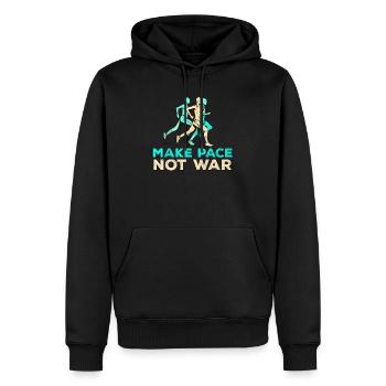 Jogger drôle de coureur en cours d'exécution disant cadeau - Sweat à capuche Premium bio Homme - noir - Devant - Nico (187cm)