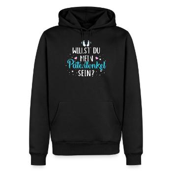 Patenonkel - Männer Premium Bio Hoodie - Schwarz - Vorne - Nico (187cm)