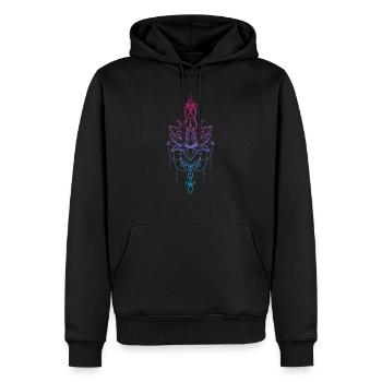 Lotus Blume Meditation Entspannen Yoga - Männer Premium Bio Hoodie - Schwarz - Vorne - Nico (187cm)