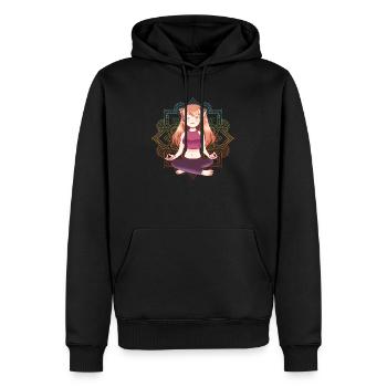 Meditation Mandala Yoga Namaste Yoga Girl Geschenk - Männer Premium Bio Hoodie - Schwarz - Vorne - Nico (187cm)