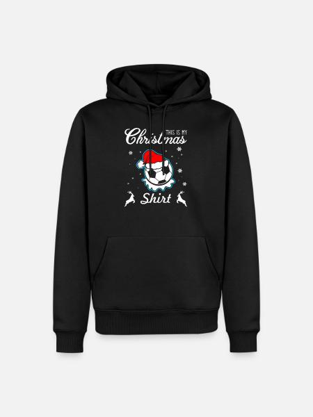 Footballeur de Noël - Sweat à capuche Premium bio Homme - noir