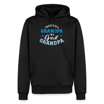 Uropa - Männer Premium Bio Hoodie - Schwarz - Vorne - Nico (187cm)