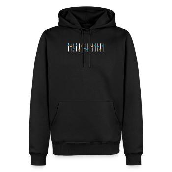 Tontechniker - Männer Premium Bio Hoodie - Schwarz - Vorne - Nico (187cm)
