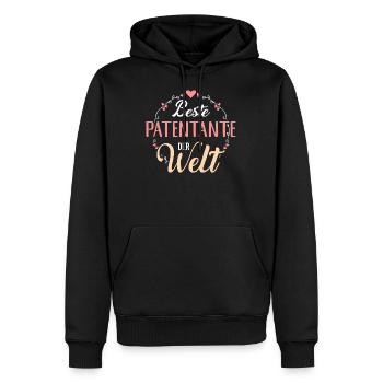 Patentante - Männer Premium Bio Hoodie - Schwarz - Vorne - Nico (187cm)
