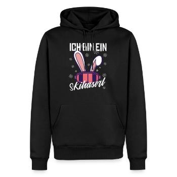 Je suis un costume de lapin de ski - Sweat à capuche Premium bio Homme - noir - Devant - Nico (187cm)