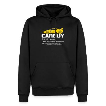 Voiture Guy Sport Car Lover Funny Car Mechanic - Sweat à capuche Premium bio Homme - noir - Devant - Nico (187cm)