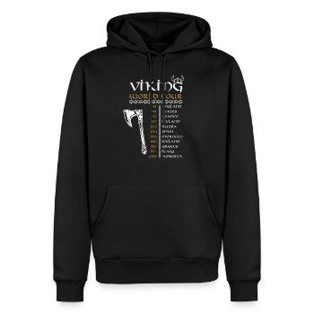 Viking World Tour Vikings - Sweat à capuche Premium bio Homme - noir - Devant - Nico (187cm)