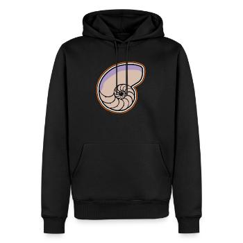 Fossiles Géologie des fossiles - Sweat à capuche Premium bio Homme - noir - Devant - Nico (187cm)